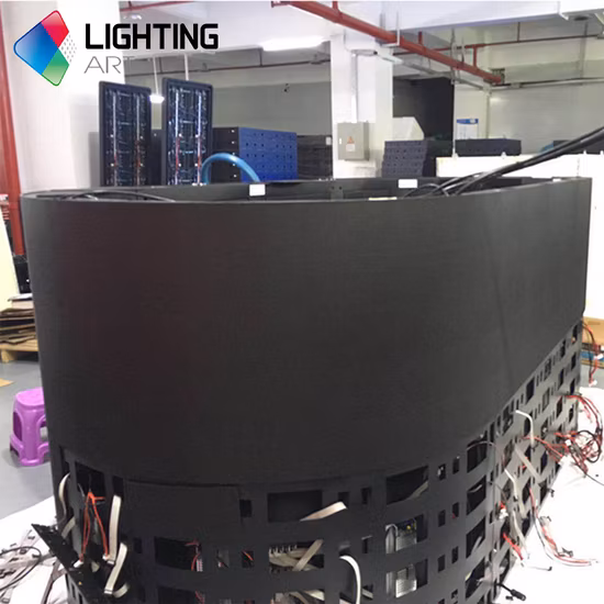 240X120mm P4 Soft Curved Flexible LED Screen High Definition Indoor Full Color Customized Soft LED Display Screen