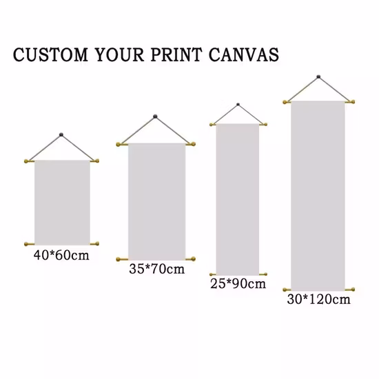 Wholesale Celebrate Christmas Hanger Poster with LED Lights Canvas Painting for Christmas Eve