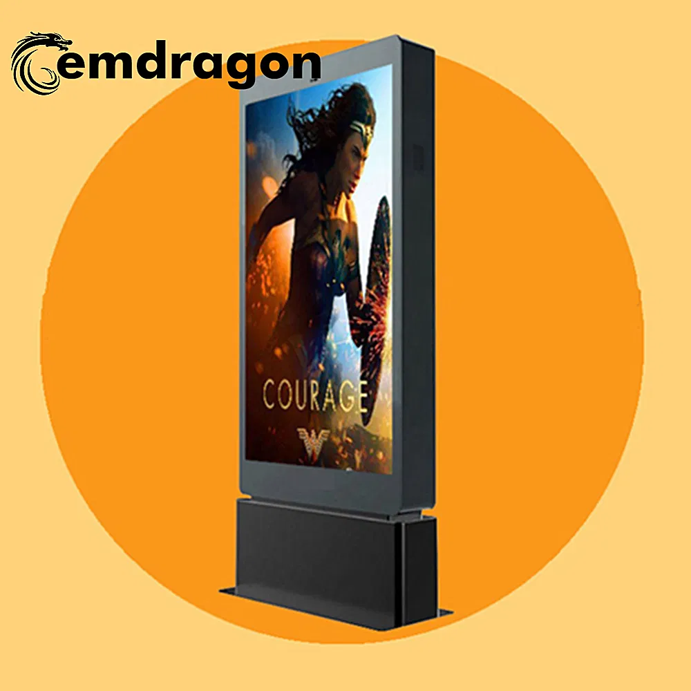 Floor Standing Ad Video Player Outdoor Floor Standing Waterproof Ad Player 65 Inch 1080 HDMI Advertising Media Player Mobile Phone Advertising Posters