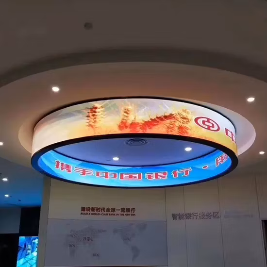 Indoor Roll Folding Soft Module Round Circular Curved Cylindrical Column Creative Sphere Flexible LED Display Screen