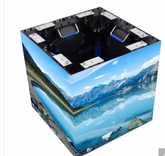 P2.5 Full Color HD Fine Indoor Customized Creative Cube LED Display Screen High Visual Effect Billboard for Store Shop Logo