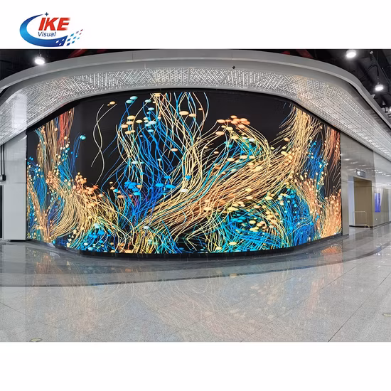 Indoor Circular Curved Soft Screen Cube LED Display Flexible LED Screen